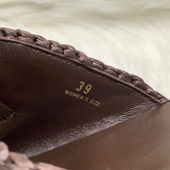 🤎LIKE NEW (w/ COA) TOD'S Brown Raffia Buckle Flat Sandals - Picture 10 of 16